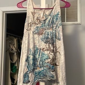 Rue 21 Floral Asymmetrical Top
